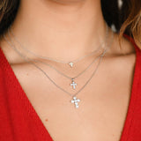 0.50 TCW Round Cut Moissanite Diamond Cross Pendant Necklace in Solid Gold 7