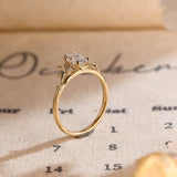 Stunning 2.0 CT Marquise Cut Moissanite Engagement Ring with Solitaire Design 8
