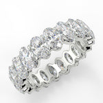 Stunning 2.50 TCW Oval Moissanite Stones Full Eternity Wedding Bands 5