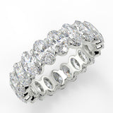 Stunning 2.50 TCW Oval Moissanite Stones Full Eternity Wedding Bands 5