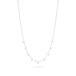 0.40 CT Round Moissanite Diamond Bead Cain Necklace in Solid Gold 6