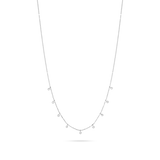 0.40 CT Round Moissanite Diamond Bead Cain Necklace in Solid Gold 6