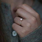 0.50 CT Round Cut Pave CVD F/VVS1 Diamond Engagement Ring 3