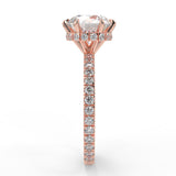 Stunning 2.0 CT Round Moissanite Engagement Ring with Double Hidden Halo & Pave Design 10
