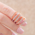 Stunning 0.4 TCW Round Moissanite Stone In Full Eternity Wedding Band 9