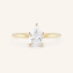 Stunning 1 CT Pear Moissanite Engagement Ring With Solitaire Design 1