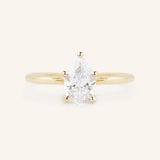 Stunning 1 CT Pear Moissanite Engagement Ring With Solitaire Design 1