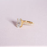 Stunning 3.50 CT Oval Shape Moissanite Engagement Ring with Hidden Halo & Pave Design 2