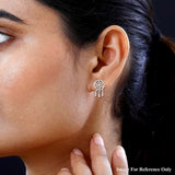 Round Cut Cubic Zirconia in 925 Sterling Silver Earrings 3