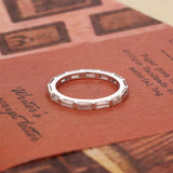Stunning 1.4 CT Baguette Full Eternity Moissanite Stones Wedding Bands 6