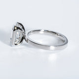 Classic 2.0 CT Emerald Moissanite Engagement Ring with Bezel Design 5