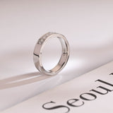 Delicate Moissanite Band with 0.20 TCW Emerald Cut Stones in Solid Gold 6