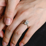 Stunning 1.5 - 2.5 CT Radiant Moissanite Engagement Ring with Pave & Hidden Halo Design 6