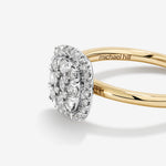 Stunning 0.5 TCW Round Moissanite Engagement Ring with Cluster Design 5