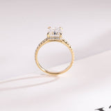 Stunning 1.0 - 2.0 CT Radiant Moissanite Engagement Ring with Pave & Hidden Halo Design 8