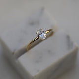 0.50 CT Oval Solitaire CVD E/VVS1 Diamond Engagement Ring 6