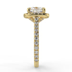 Stunning 2.40 CT Cushion Moissanite Engagement Ring with Halo & Pave Design 4