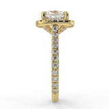 Stunning 2.40 CT Cushion Moissanite Engagement Ring with Halo & Pave Design 4