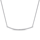 Round Cut Cubic Zirconia in 925 Sterling Silver Necklace 1