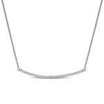 Round Cut Cubic Zirconia in 925 Sterling Silver Necklace 12