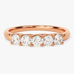 Stunning 0.55 CT Round Moissanite Stones Half Stone Wedding Band 3