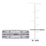 Round Cut Cubic Zirconia in 925 Sterling Silver Wedding Bands 3