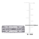 Round Cut Cubic Zirconia in 925 Sterling Silver Wedding Bands 10