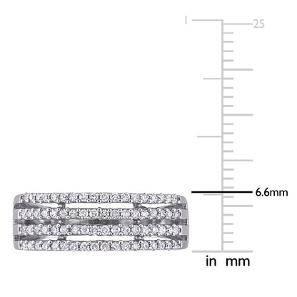 Round Cut Cubic Zirconia in 925 Sterling Silver Wedding Bands 6