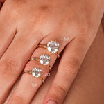 Stunning 1.0 CT Round Moissanite Engagement Ring with Hidden Halo Design 12