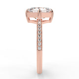 Stunning 2.0 CT Asscher Moissanite Engagement Ring with Pave Design 10