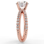 Stunning 2.0 CT Round Moissanite Engagement Ring with Criss-cross Pave Design 10