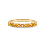 1.32 TCW Round Citrine Lab Made Diamond- November Birthstone Eternity Wedding Band 5