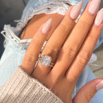 Stunning 3.5 CT Radiant Moissanite Engagement Ring Pave and Halo Design 6