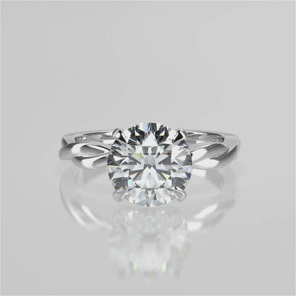 Stunning 2.0 CT Round Moissanite Engagement Ring with Solitaire Design 4