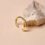 1.0 TCW Round Cut Moissanite Cuff Earrings in Gold 6