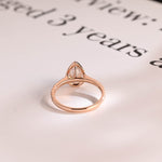 Stunning 1.0 - 2.0 CT Pear Moissanite Engagement Ring with Pave & Halo Design 10