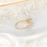Stunning 2.5 CT Oval Moissanite Engagement Ring with Three Stone Design 2