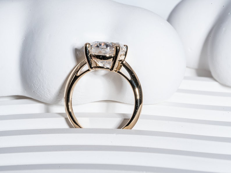Classic 5.0 CT Oval Moissanite Engagement Ring with Solitaire Design 4