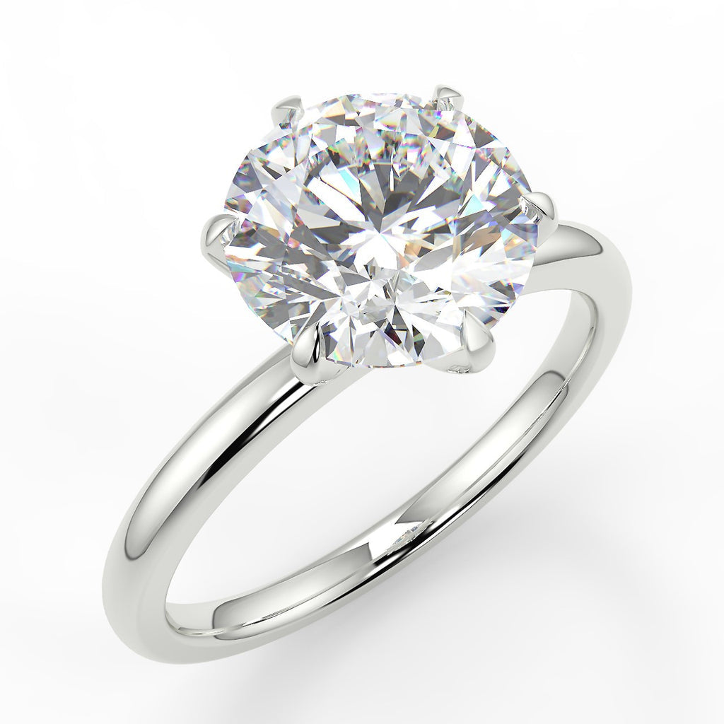 Stunning 2.0 CT Round Moissanite Engagement Ring with Solitaire Design 5