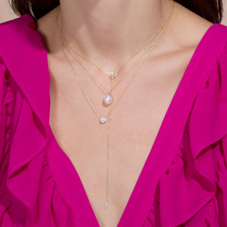 0.30 CT Marquise & Round Moissanite Diamond Cluster Pendant Necklace in Solid Gold 6
