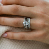 Marquise Cut Solitaire Style Cubic Zirconia in 925 Sterling Silver Ring 3