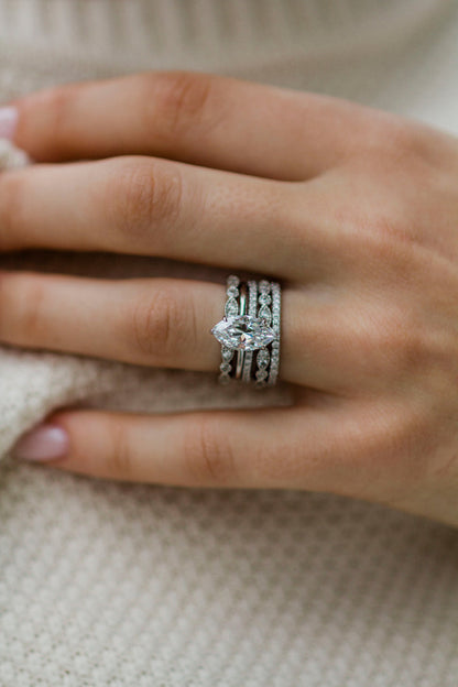 Marquise Cut Solitaire Style Cubic Zirconia in 925 Sterling Silver Ring 3