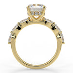 Stunning 2.0 CT Round Moissanite Engagement Ring with Hidden Halo & Pave Design 3