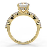 Stunning 2.0 CT Round Moissanite Engagement Ring with Hidden Halo & Pave Design 3