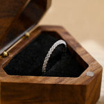 Stunning 0.6 CT Round Moissanite Stones Full Eternity Wedding Band 5
