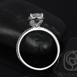 Stunning 2.0 CT Oval Moissanite Engagement Ring with Pave Design 7