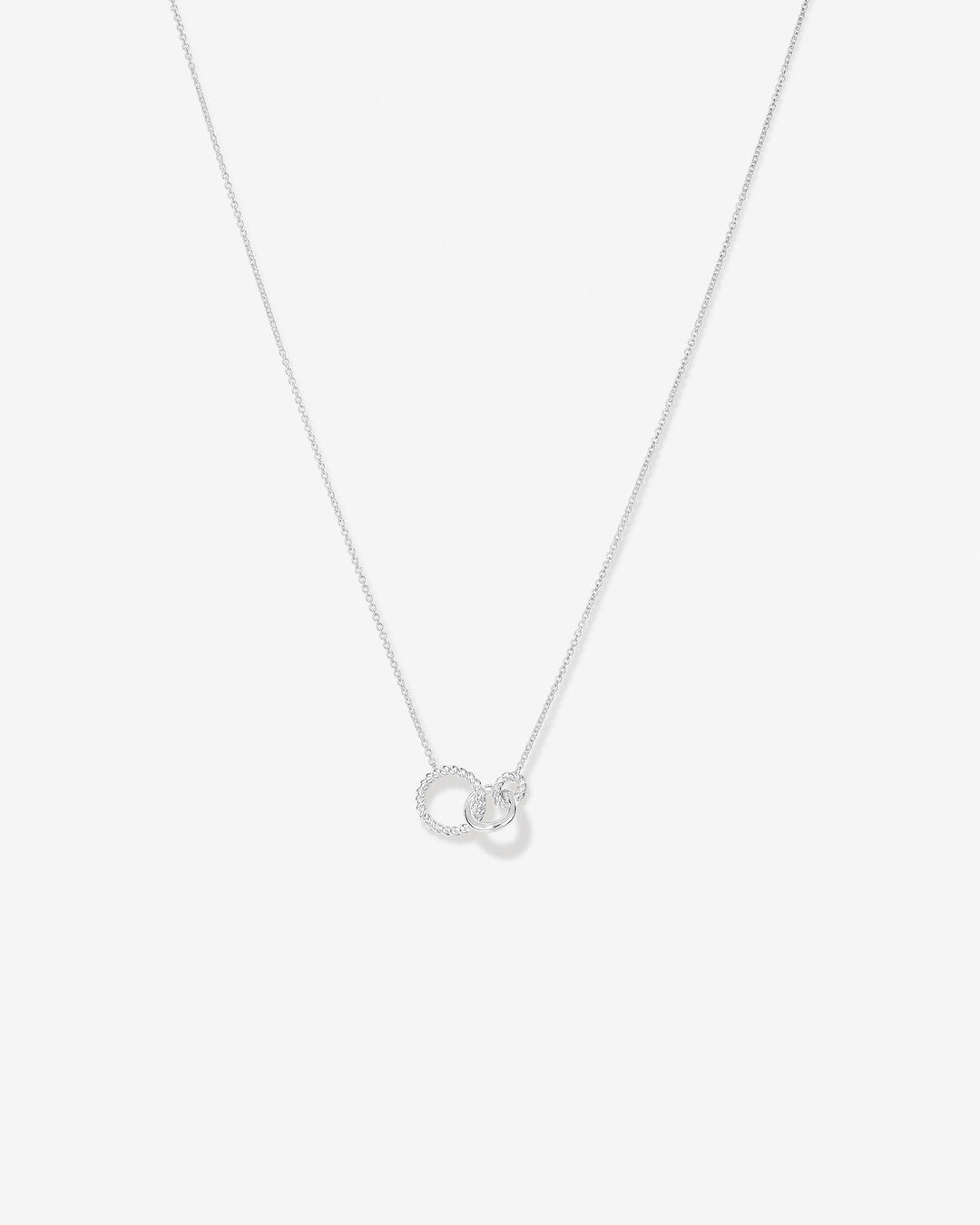 Round Cut Cubic Zirconia in 925 Sterling Silver Necklace 1
