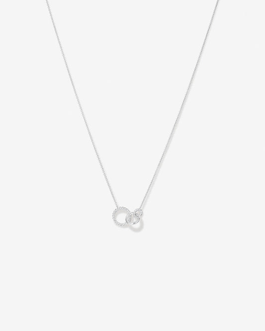 Round Cut Cubic Zirconia in 925 Sterling Silver Necklace 1