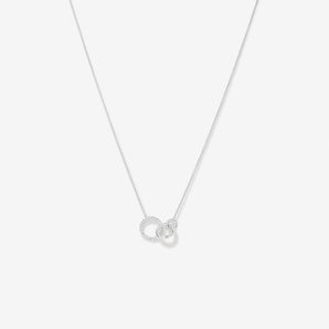 Round Cut Cubic Zirconia in 925 Sterling Silver Necklace