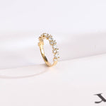 Stunning 0.3 TCW Round Moissanite Stones Half Eternity Wedding Band 5